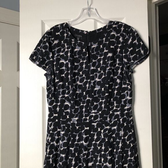 Talbots Sz 6 Black Gray Career Midi Dress - Picture 4 of 8
